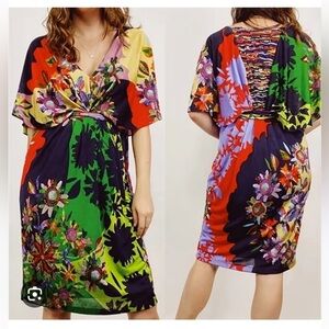 Ranna Gill Back View Dress Multicolor Botanic Floral